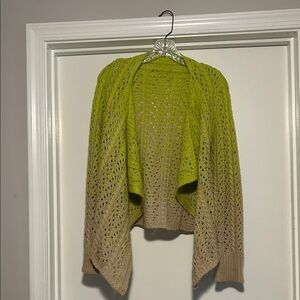 Green and Tan Women's Sweater